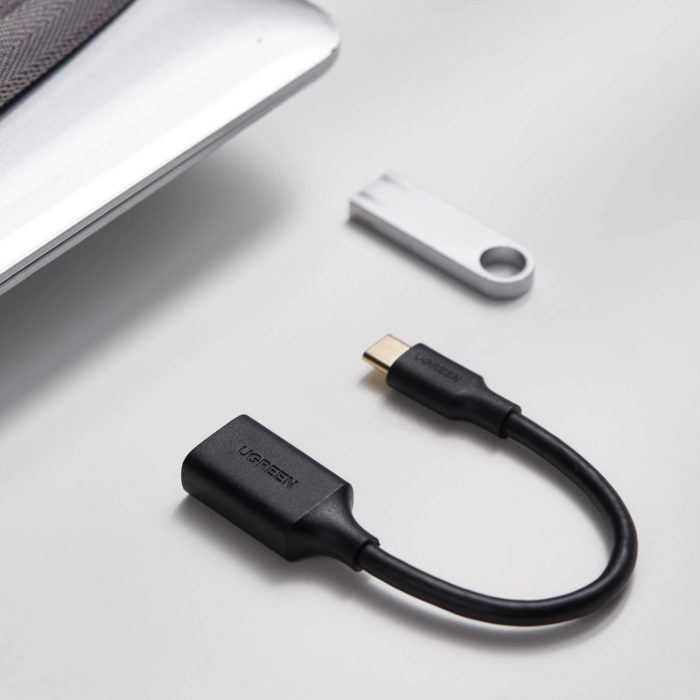 UGREEN Type-C to USB-A Adapter (Male to Female, 15cm)– Black - Image 3