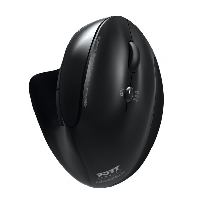 900706-BT_wr_01.jpg Port Connect Wireless Rechargeable Ergonoc Mouse Bluetooth
- Black - Image 1