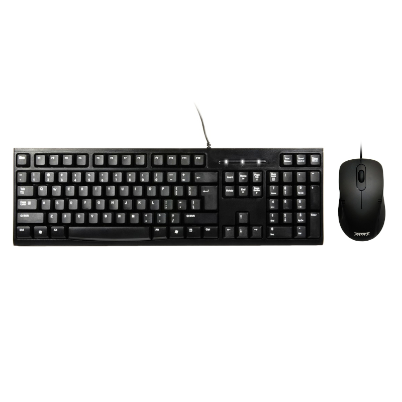 900900-US_wr_01.jpg Port Design COMBO Wired Mouse + Keyboard - Black - Image 1