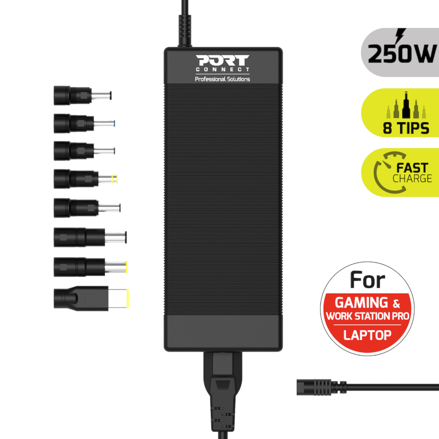 904001EU_PORT-CONNECT-UNI-GAME-WORKSTATION-PS-250_wr_02.jpg Port Connect 250W Universal Power Supply - Image 1