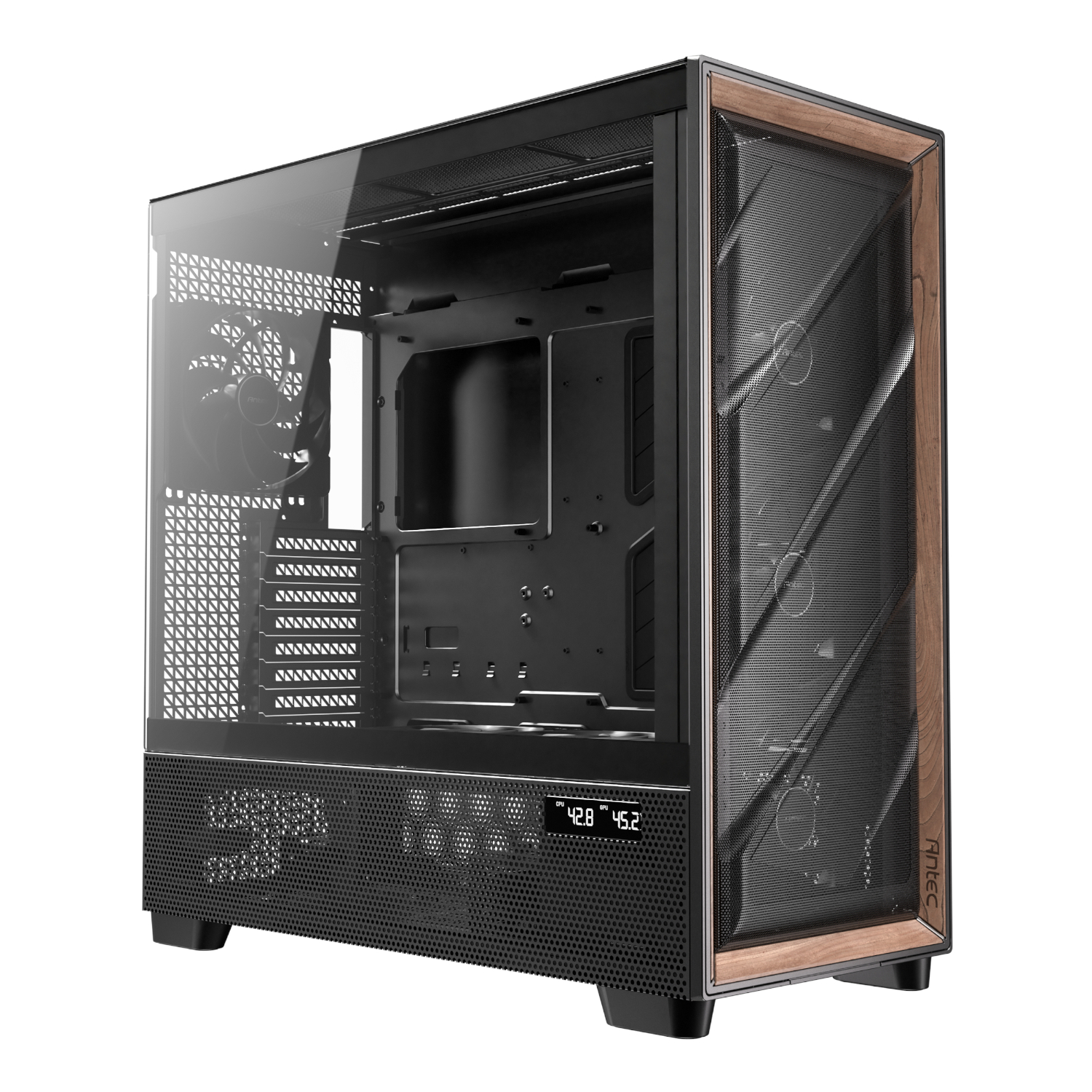 Antec_FLUX-PRO_wr_01a.jpg Antec FLUX PRO E-ATX Full Tower Gaming Chassis – Black - Image 1