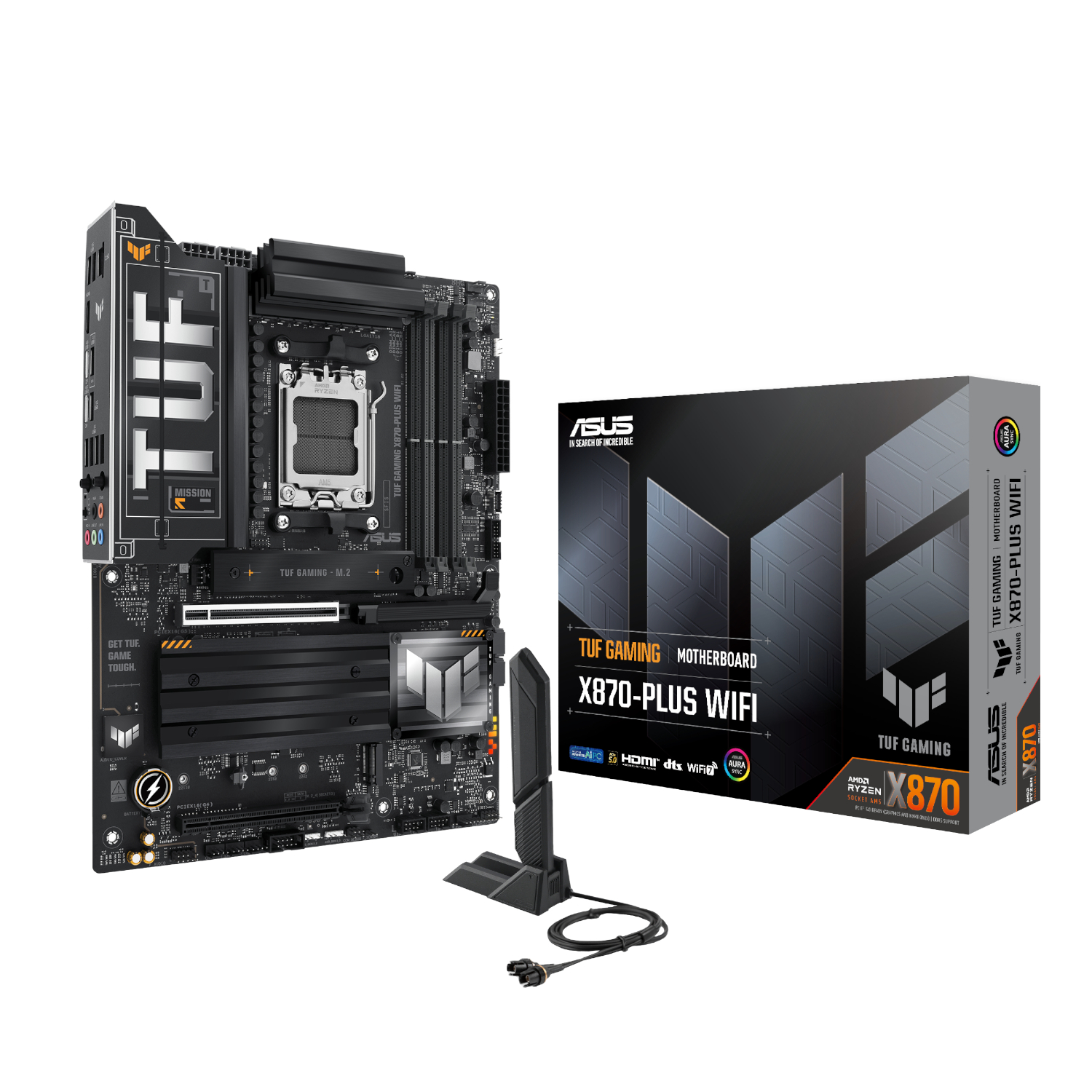 Asus_TUFGAMINGX870-PLUS-WIFI_wr_01a.jpg Asus TUF Gaming X870-PLUS WIFI AMD AM5 ATX Gaming Motherboard - Image 1