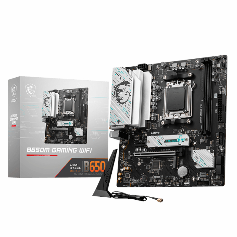 B650MGAMINGWIFI_wr_01.jpeg MSI B650M GAMING WIFI AMD AM5 mATX Gaming Motherboard - Image 1