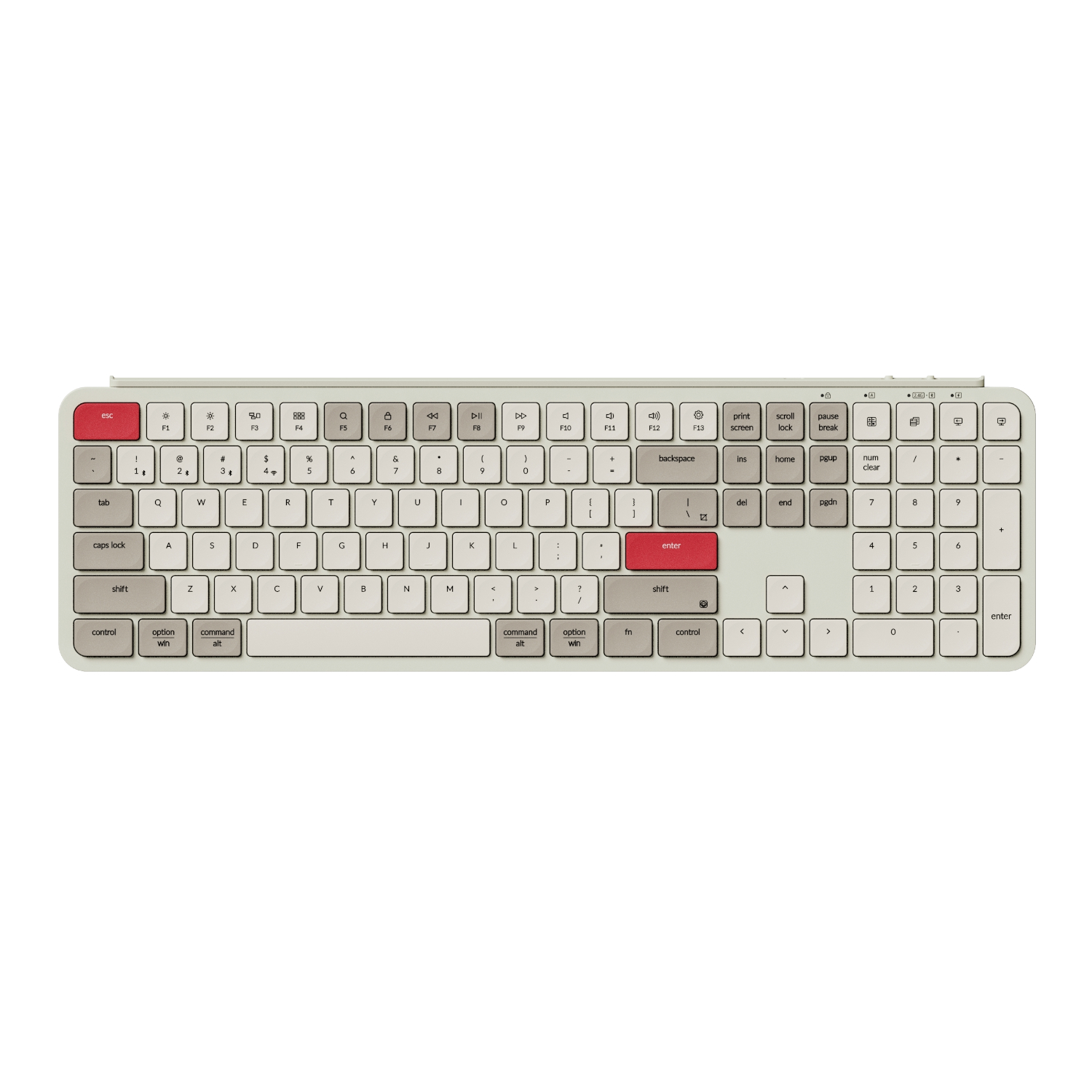 B6P-K13_Keychron-B6-Pro-Ultra-Slim-100-Wireless-Keyboard-–-Retro-Red.jpg Keychron B6 Pro Ultra-Slim 100% Wireless Keyboard – Retro Red - Image 1