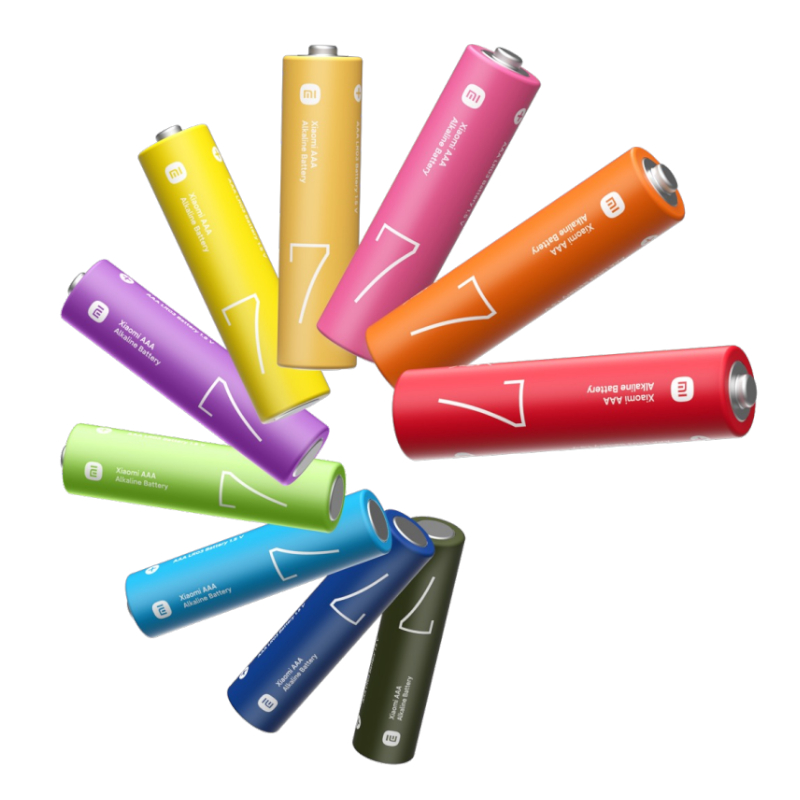 BHR5394GL_wr_01.jpg Xiaomi AAA Rainbow Batteries (10 Pack) - Image 1