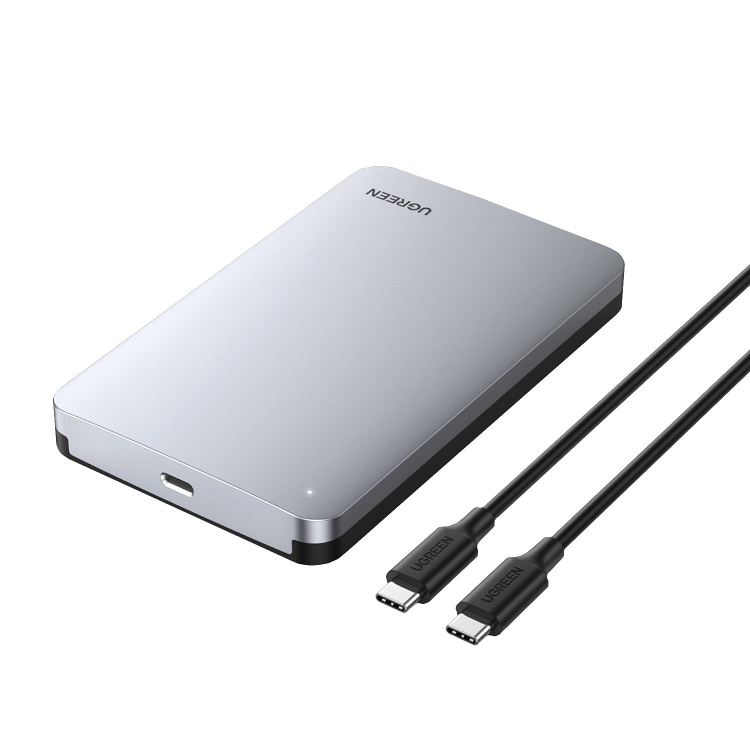 CM300-70499_UGreen-CM300-2.5-inch-USB-Type-C-Hard-Drive-Enclosure_wr_01a.jpg UGREEN CM300 2.5 inch USB Type-C Hard Drive Enclosure - Silver - Image 1