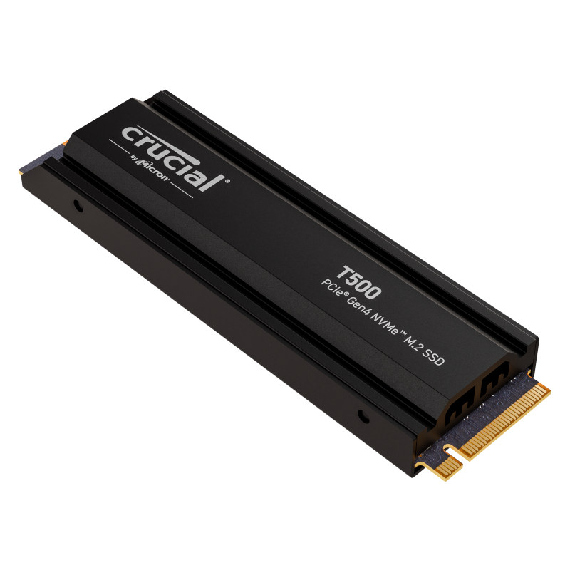 CT1000T500SSD5_wr_01.jpg Crucial T500 1TB M.2 NVMe Gen4 with Heatsink NAND SSD - Image 1