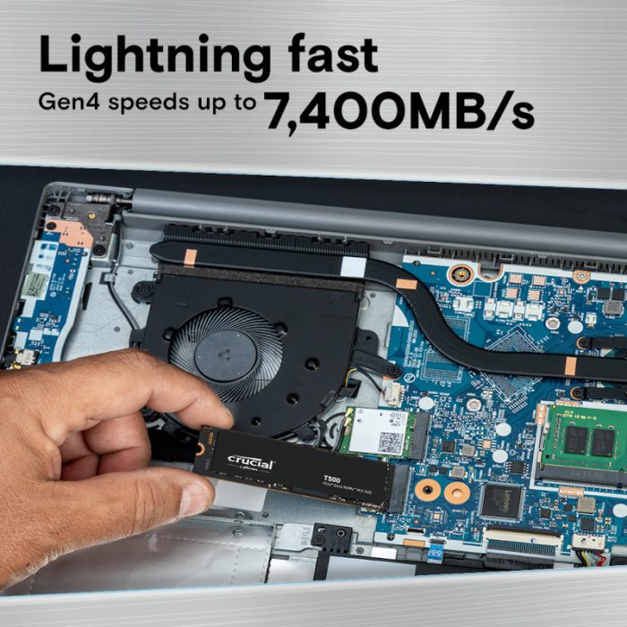 Crucial T500 1TB M.2 NVMe Gen4 NAND SSD - Image 3