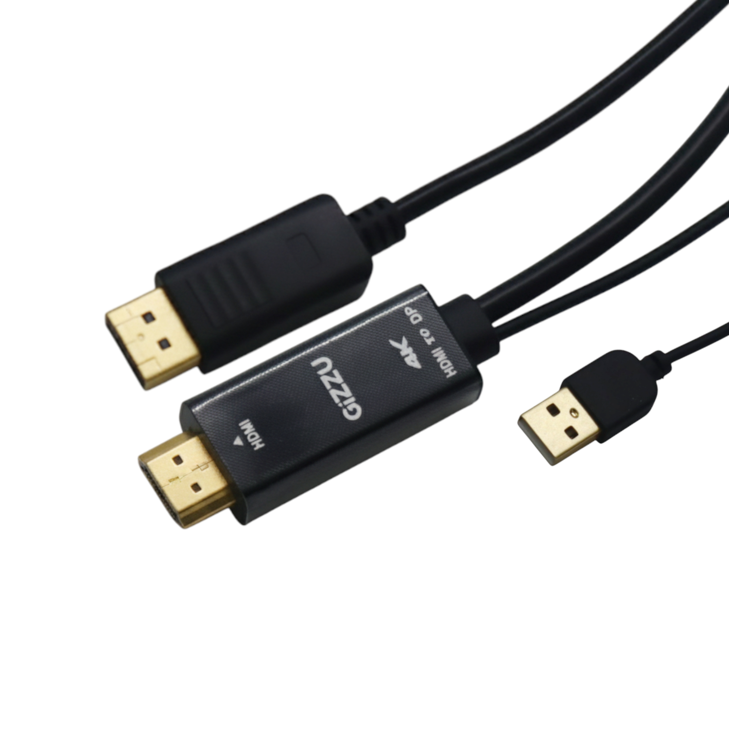 GCPHDP18_Gizzu-4K-HDMI-to-DP-Cable-1.8m-Black_wr_01a.jpg Gizzu 4K HDMI to DP Cable (1.8m) - Black - Image 1