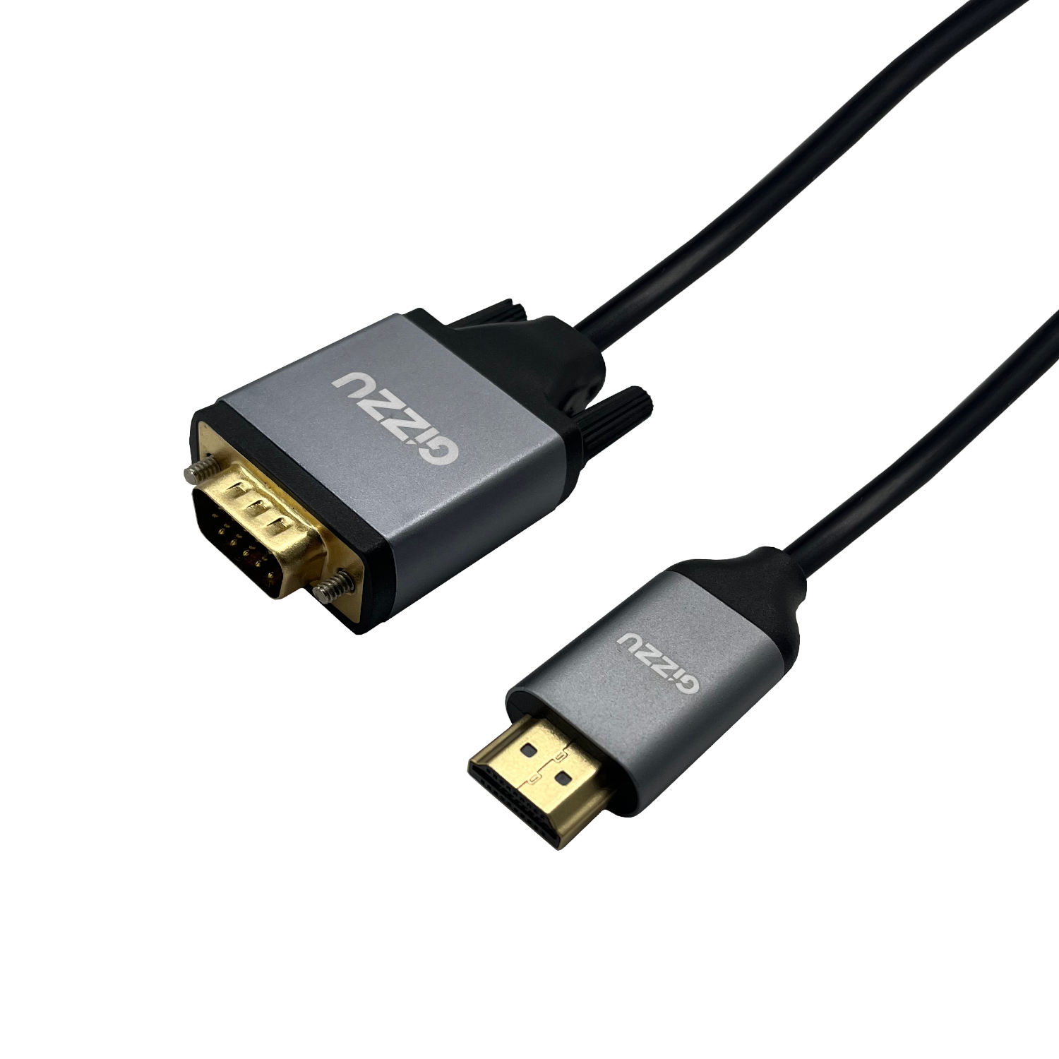 GCPHV18_Gizzu-Full-HD-HDMI-to-VGA-Cable-1.8m-Black_wr_01a.jpg Gizzu Full HD HDMI to VGA Cable (1.8m) - Black - Image 1