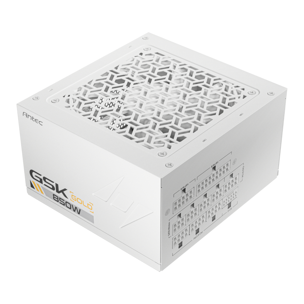 GSK850-W_wr_01.jpg Antec GSK 850W GEN5 ATX3.1 and PCIE5.1 80 Plus Gold Fully Modular White - Image 1