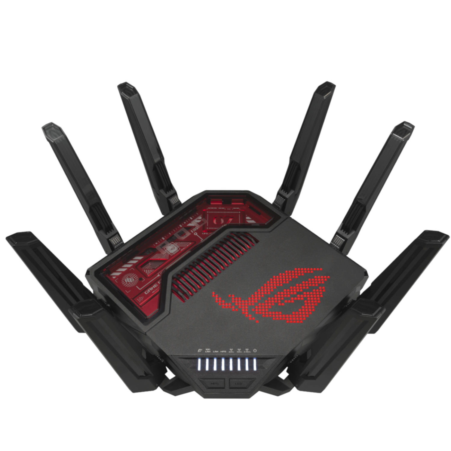 GT-BE19000_ASUS-ROG-RAPTURE-WIFI-7-GAMING-ROUTER_03.jpeg ASUS ROG Rapture BE19000 Wi-Fi 7 Tri-Band Gaming Router with Dual 10G Ports - Image 1