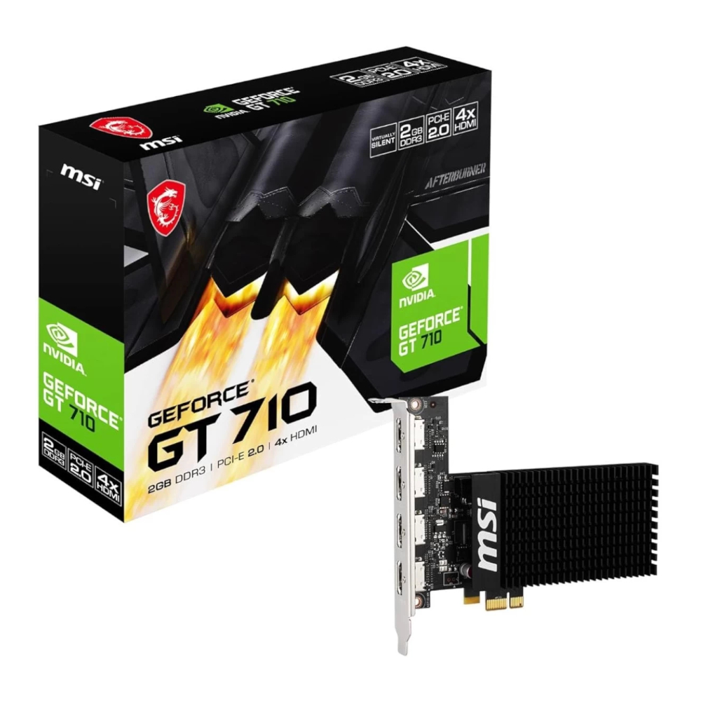 GT7102GD3H4HDMI_wr_01.jpg MSI Nvidia GeForce GT 710 2GD3H 2GB 64-BIT 4x HDMI Graphics Card - Image 1