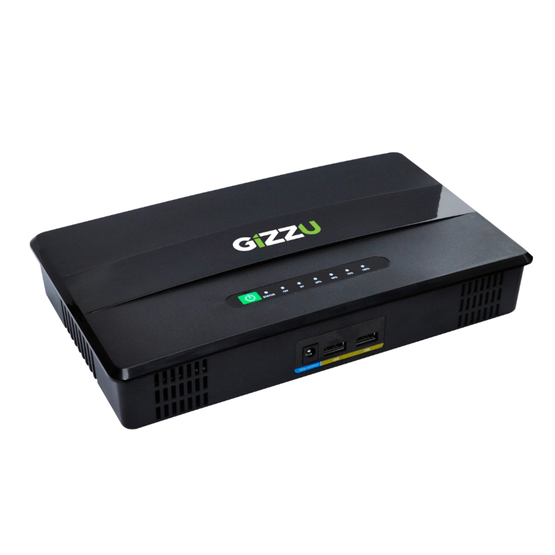 GUP60W_wr_01.jpg GIZZU 60W 65Wh 17600mAh Mini POE DC UPS Lithium - Black - Image 1