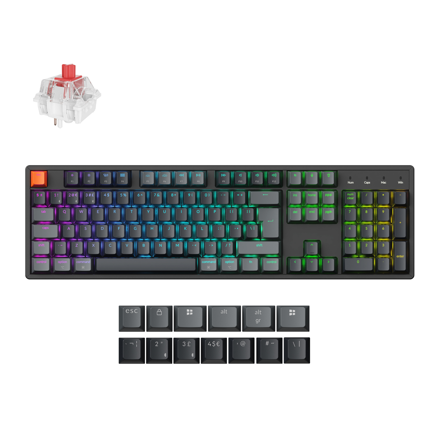 K10X-H1_Keychron-K10-QMK-Full-size-RGB-Wireless-Custom-Mechanical-Keyboard-V.2-Super-RED-Switch-–-Black_wr_01a.jpg Keychron K10 QMK Full-size RGB Wireless Custom Mechanical Keyboard V.2 (Super RED Switch) – Black - Image 1