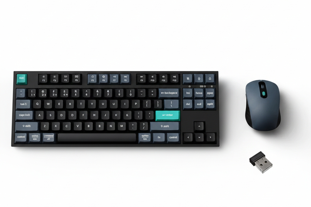 KCBD1_08.jpeg Keychron B33 80% TKL Wireless Keyboard and Mouse Combo – Black/Green - Image 1