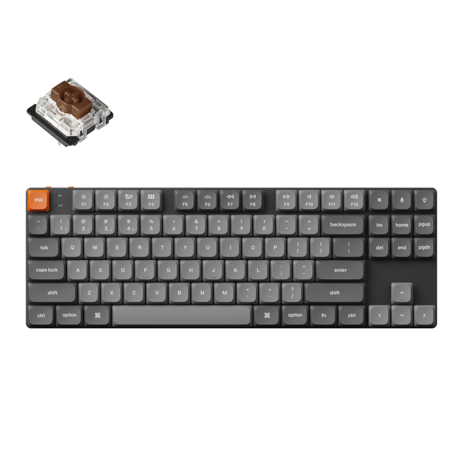 Keychron_K1M-H3_wr_01a-1.jpg Keychron K1 Max QMK/VIA 80% Wireless Custom Mechanical Keyboard | BROWN Switches - Image 1