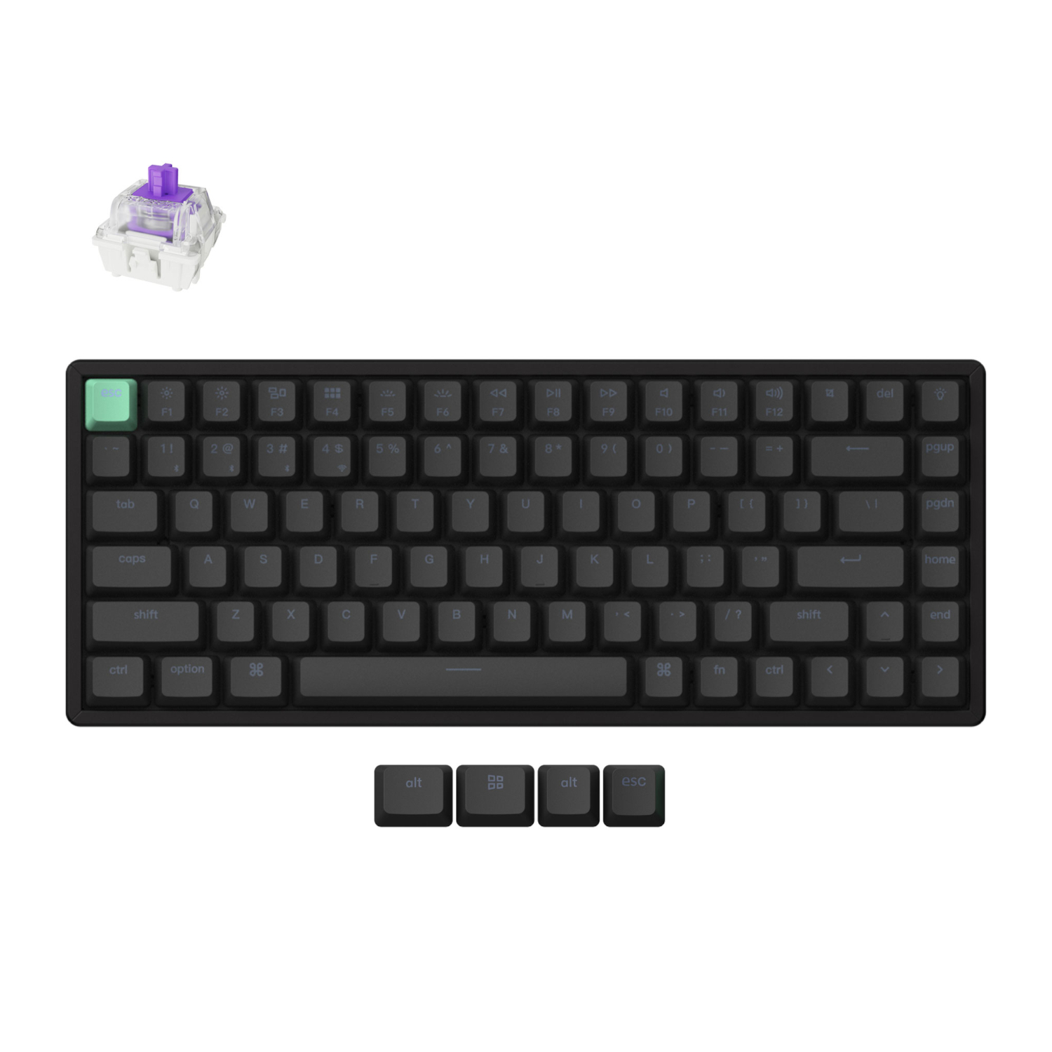 Keychron_K2H-J1_wr_01a-1.jpg Keychron K2 HE Wireless Standard Magnetic Custom Keyboard | NEBULA Switch - Image 1