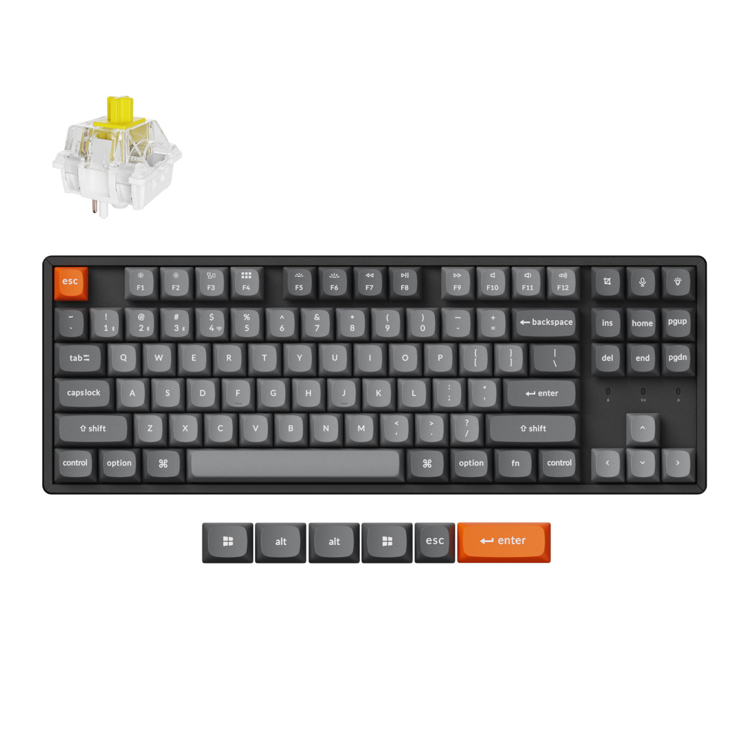 Keychron_K8M-J4_wr_01a-1.jpg Keychron K8 Max QMK Wireless Custom Mechanical Keyboard | BANANA Switches - Image 1