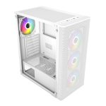 FSP M220 ATX Mid Tower Gaming Chassis - White - Image 4