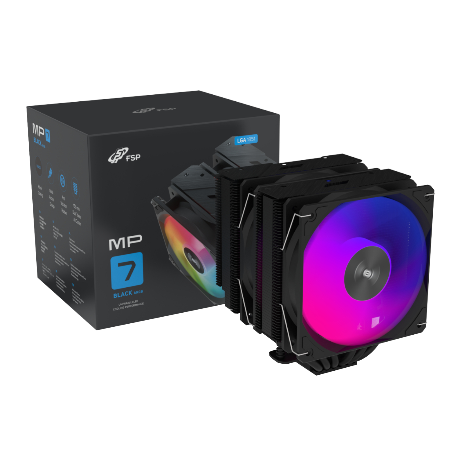 MP7-BA_FSP-MP7-B-ARGB-120mm-PWM-CPU-Air-Cooler-Black_wr_01a.jpg FSP MP7-BA 120mm PWM ARGB CPU Air Cooler - Black - Image 1