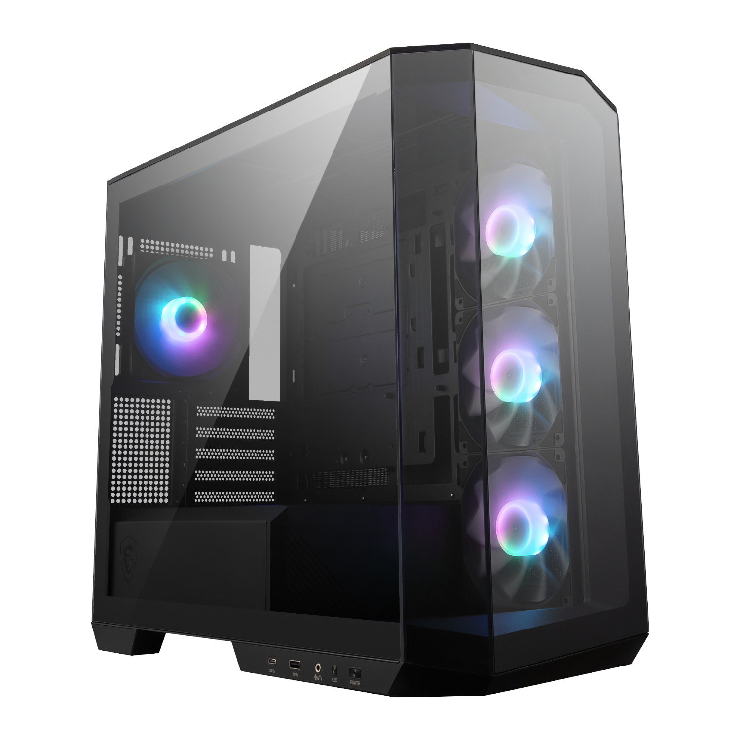 MSI_MAG-PANO-M100R-PZ_wr_01a.jpg MSI MAG PANO M100R PZ M-ATX ARGB Gaming Chassis - Black - Image 1
