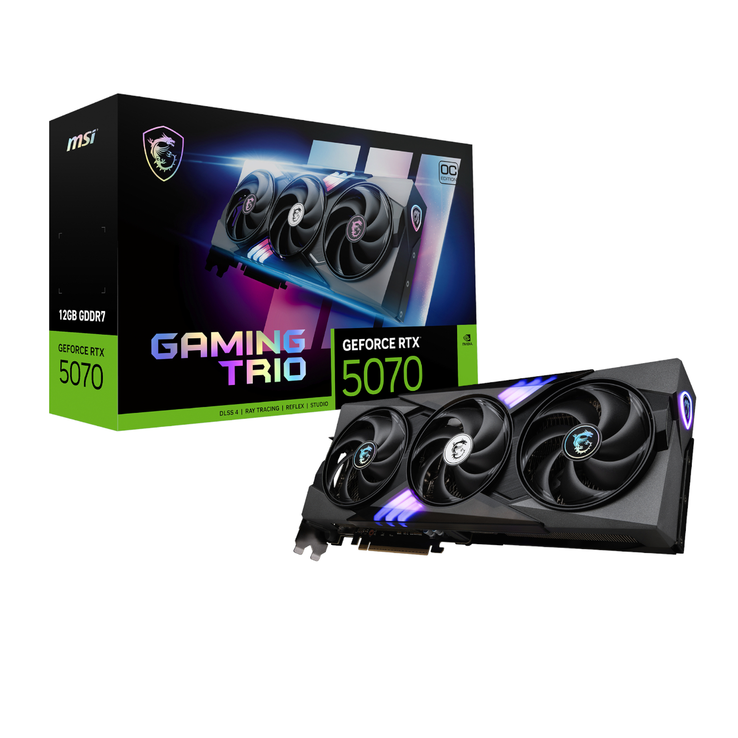 MSI_RTX5070GAMINGTRIOOC12GB_wr_01a.jpg MSI GeForce RTX 5070 GAMING TRIO OC 12GB Graphics Card – Black - Image 1