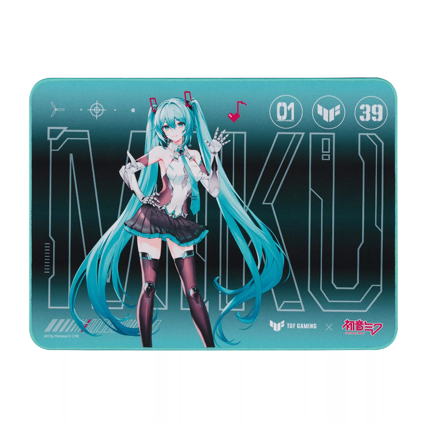 NC19-TUF-GAMING-P1-MIKU_Asus-TUF-Gaming-P1-Hatsune-Miku-Edition-Mousepad_wr_01.jpg Asus TUF Gaming P1 Hatsune Miku Edition MousePad - Image 1