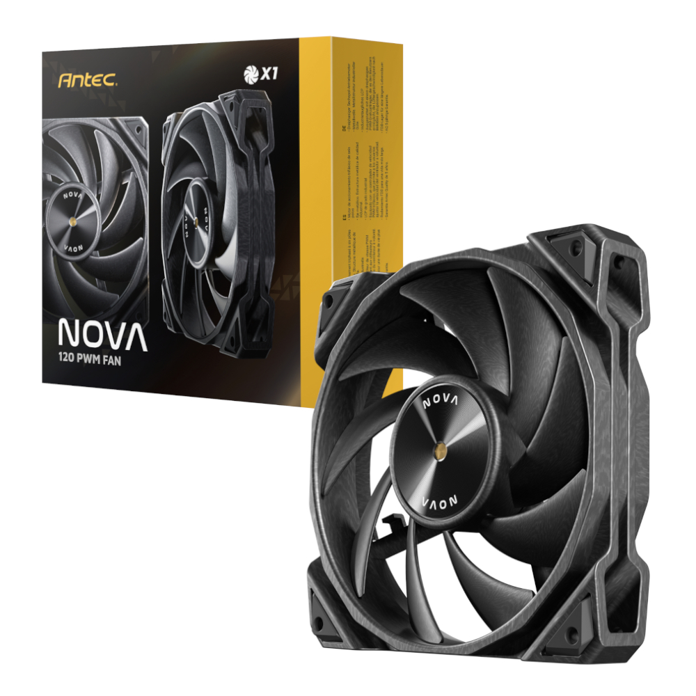 NOVA-120_wr_01.jpg Antec NOVA 120 PWM Fan with Speed Controller - Black - Image 1