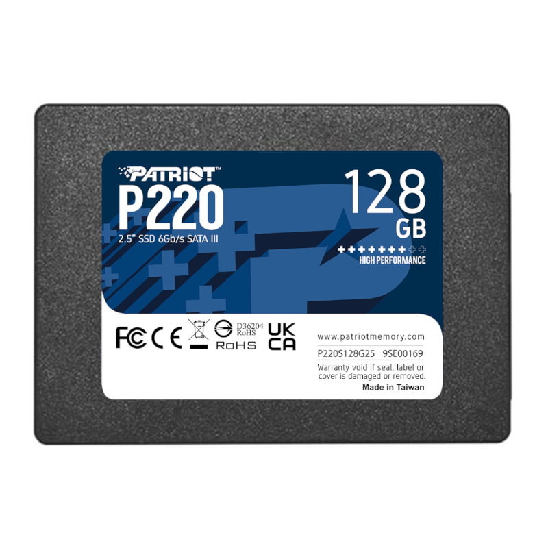 P220S128G25_wr_01.jpg Patriot P220 128GB 2.5" SSD - Image 1