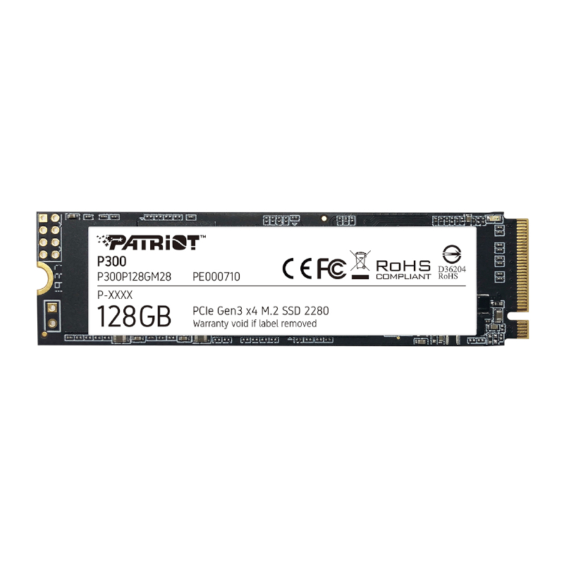P300P128GM28_wr_01.jpg Patriot P300 128GB M.2 PCIe NVMe SSD - Image 1