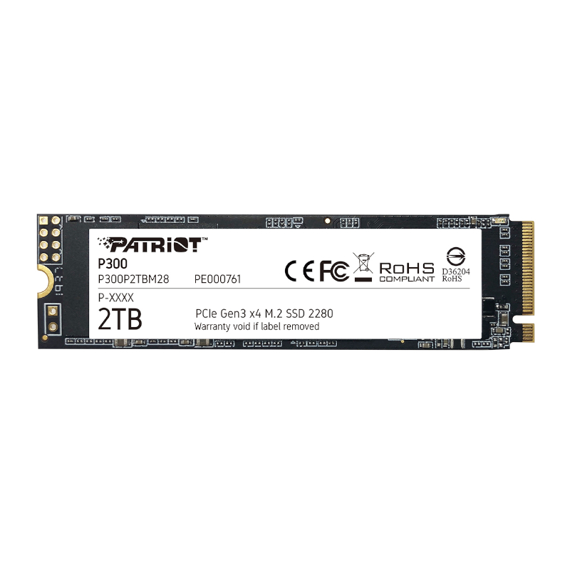 P300P2TBM28_wr_01.jpg Patriot P300 2TB M.2 PCIe NVMe SSD - Image 1