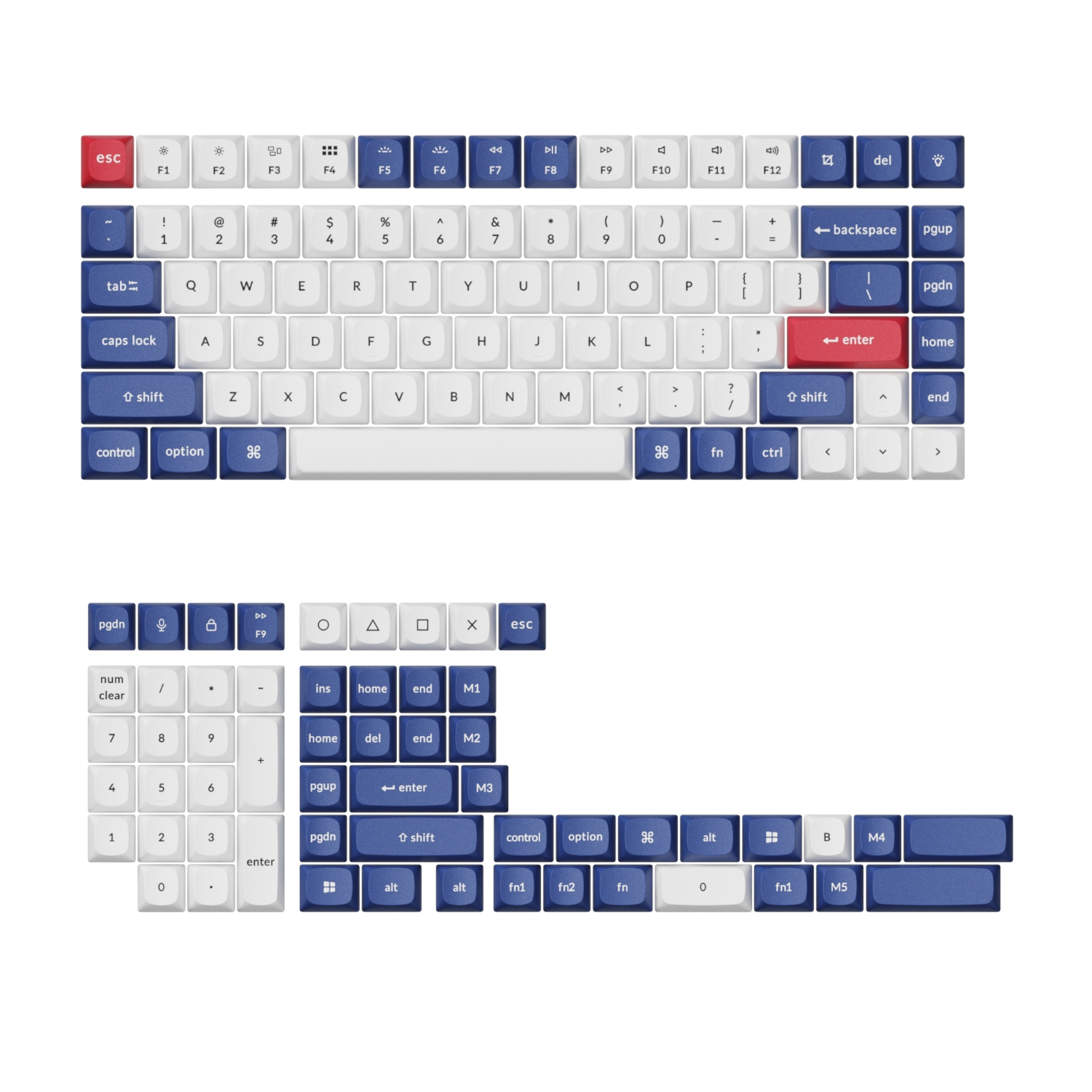 PBT-53_Keychron-Double-Shot-PBT-OSA-Full-Set-Keycap-Set-Blue-White_wr_01a.jpg Keychron Double-Shot PBT OSA Keycap Set - Blue and White - Image 1