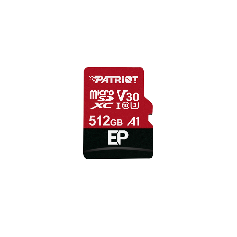 PEF512GEP31MCX_wr_01.jpg Patriot EP V30 A1 512GB Micro SDXC Card + Adapter - Image 1