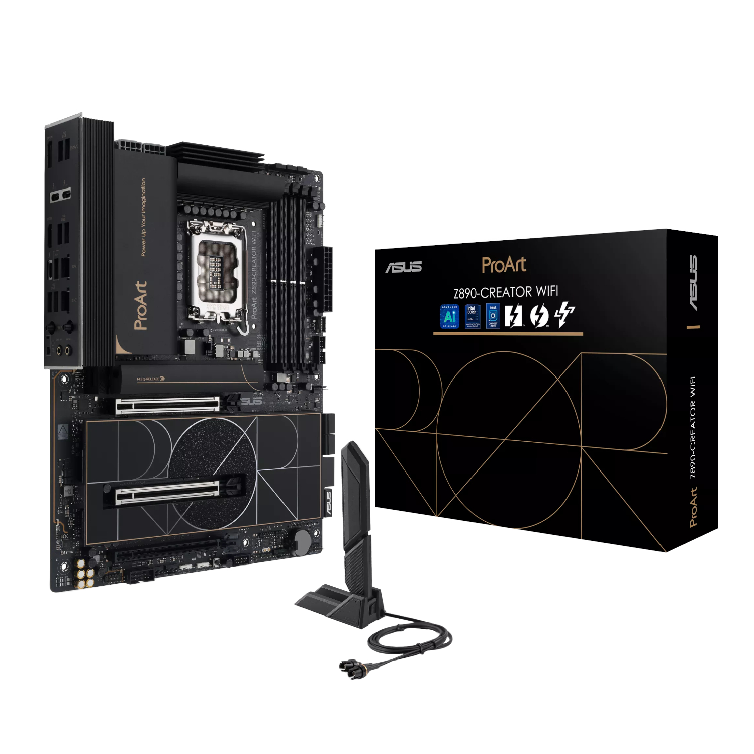 PROARTZ890CREATORWIFI_Asus-ProArt-Z890-Creator-WIFI-Intel-LGA1851-ATX-Motherboard-Black_wr_01a.jpg Asus ProArt Z890-Creator WiFi Intel LGA1851 ATX Motherboard - Image 1