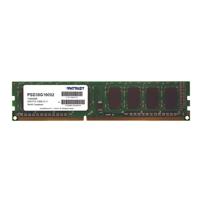 PSD38G16002_wr_01b.jpg Patriot Signature Line 8GB 1600MHz DDR3 Single Rank Desktop Memory - Image 1
