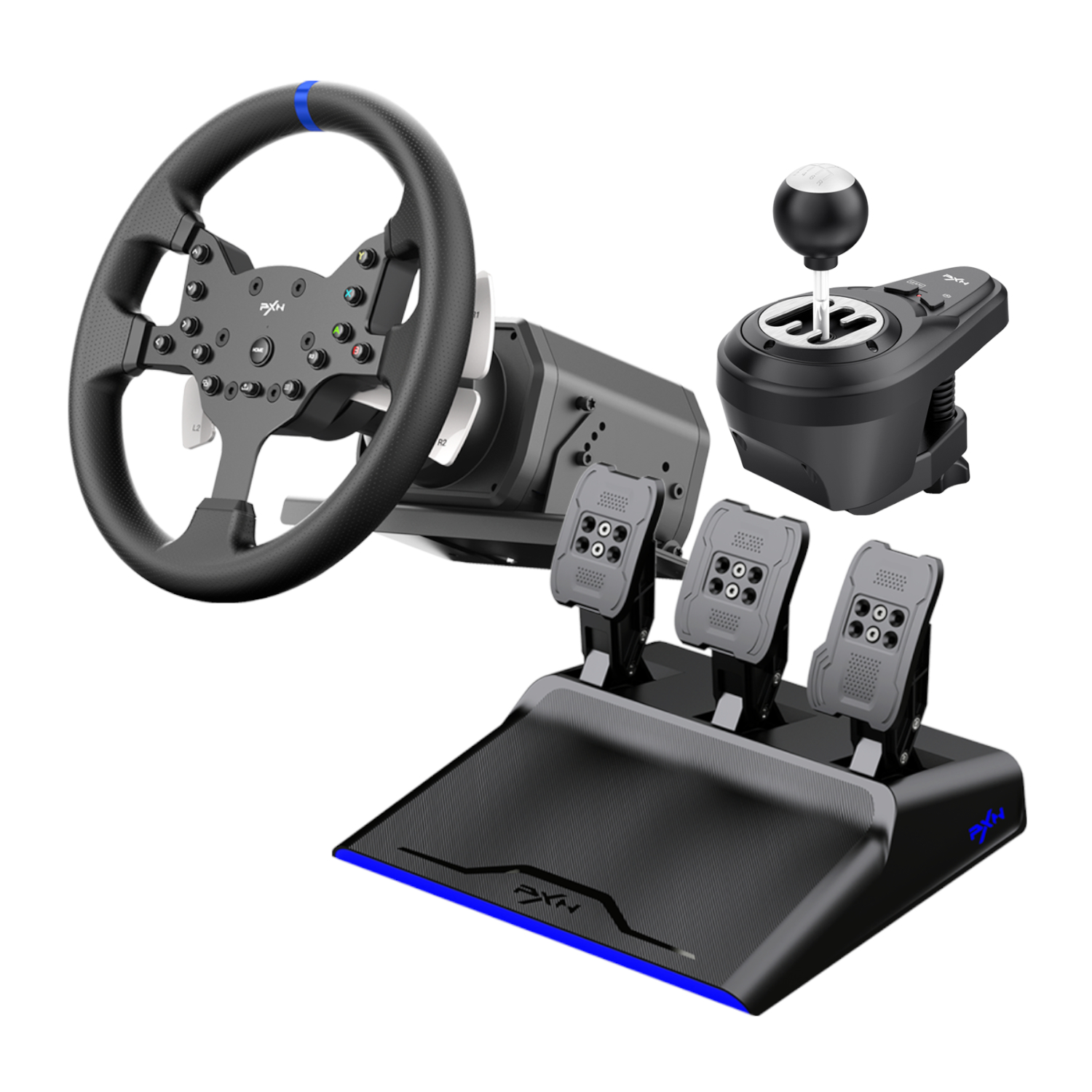 PXN_PXN-V99_wr_01a.jpg PXN V99 Force Feedback Steering Wheel - Image 1