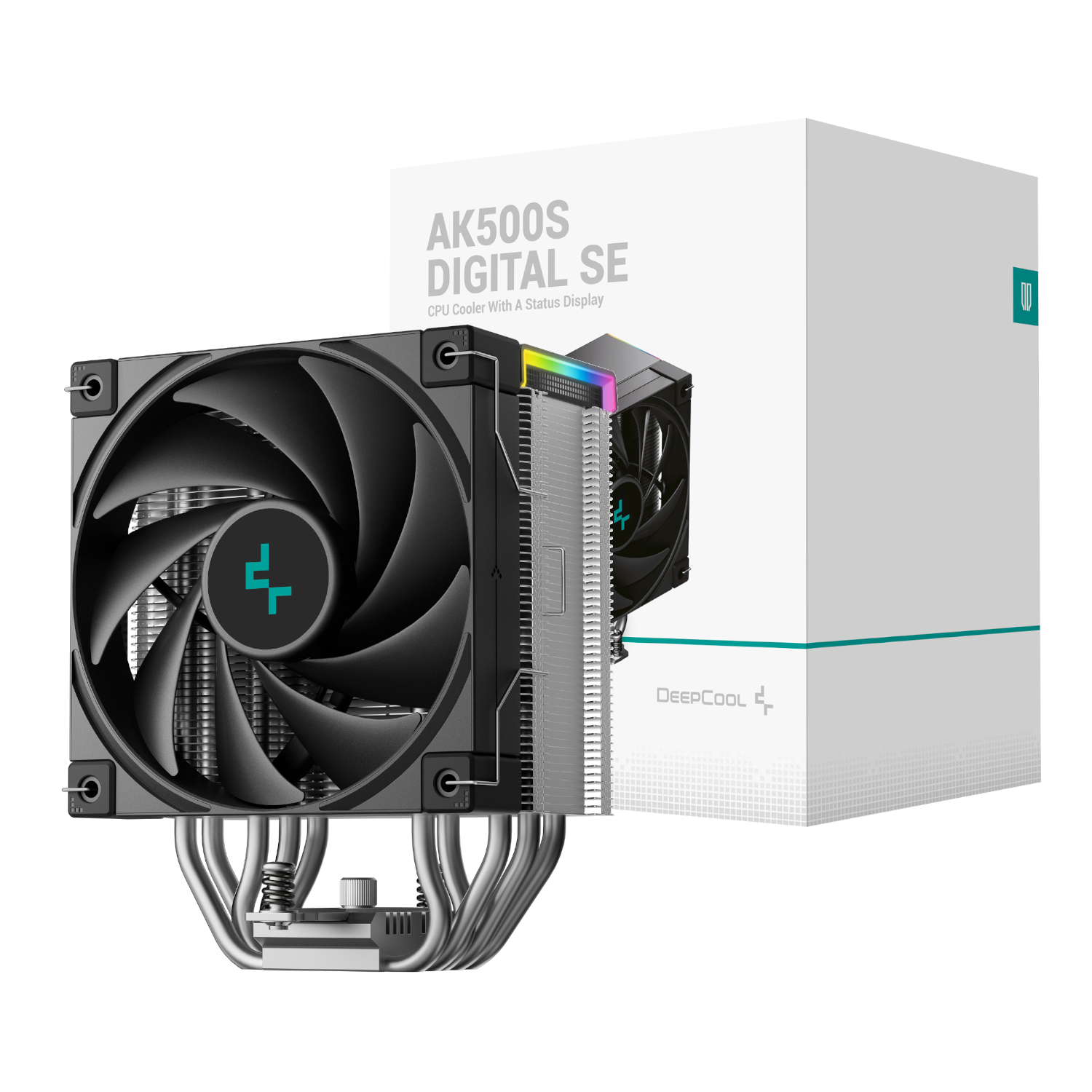 R-AK500S-BKADMN-GJD_DeepCool-AK500S-Digital-120mm-Air-CPU-Cooler-Black_wr_01a.jpg DeepCool AK500S Digital 120mm Air CPU Cooler - Black - Image 1