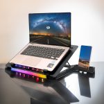 REDRAGON Dual USB 5 Fan RGB Gaming Notebook Stand - Image 6