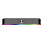 REDRAGON 2.0 Sound Bar ADIEMUS 2 x 3W RGB USB|Aux PC Gaming Speaker - Black - Image 2