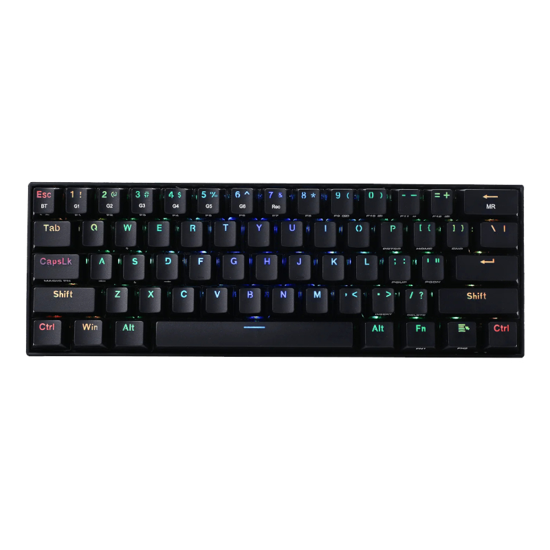 RD-K530RGB-PRO_wr_01.jpg REDRAGON DRACONIC PRO Mechanical 61 Key|Bluetooth 5.0|RGB 9 Colour Modes|Rechargable Battery|Type-C Charging Cable Gaming Keyboard - Black - Image 1