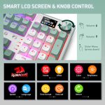 Redragon WYVERN K761 Pro Full-size RGB Wireless Mechanical Gaming Keyboard - White/Green - Image 8
