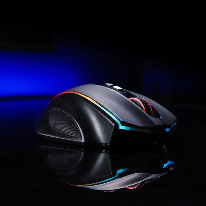 REDRAGON VAMPIRE ELITE Wireless 16000DPI|8 Button|Ergonomic Design|P3335 Optical Sensor|Type-C Cable|RGB Backlit Gaming Mouse - Black - Image 4