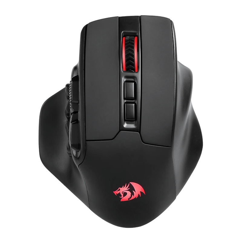 RD-M811RGB-PRO_wr_01.jpg REDRAGON Aatrox Wireless 6200DP RGB MMO Gaming Mouse - Black - Image 1