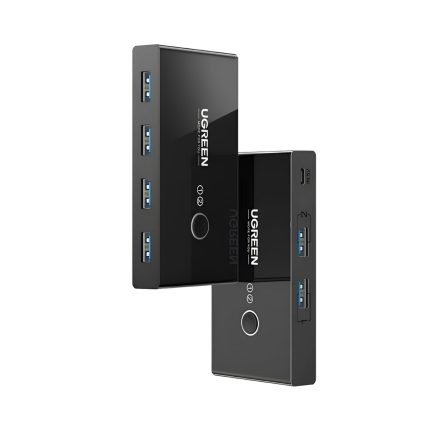 UGREEN USB 3.0 4-Port Switch Box, with 1.5m USB Cables
