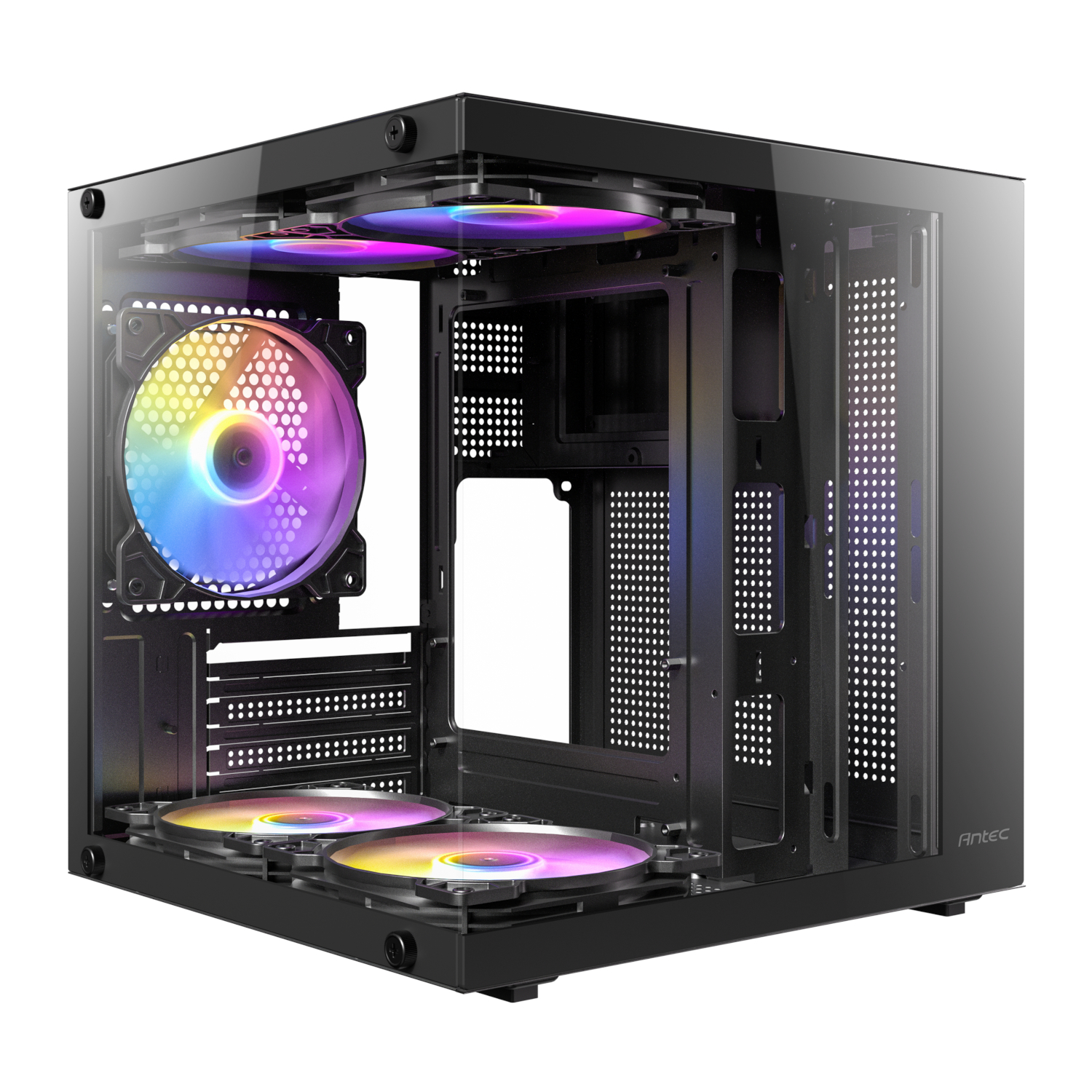 VCX10M-ARGB_Antec-VCX10M-ARGB-M-ATX-Mini-Tower-Gaming-Chassis-–-Black_wr_01a.jpg Antec VCX10M ARGB Micro-ATX | ITX Mini-Tower Gaming Chassis - Black - Image 1