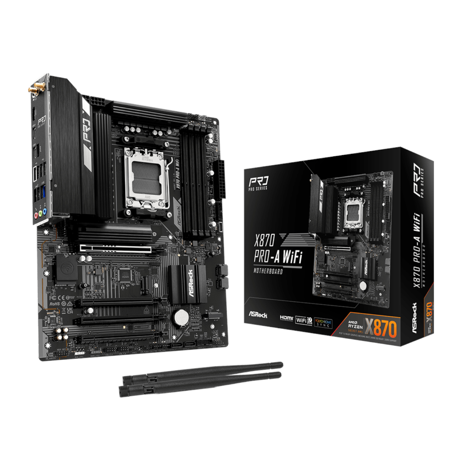 X870PROAWIFI_ASRock-X870-A-Pro-WiFi-AMD-AM5-ATX-Gaming-Motherboard_wr_01.jpg ASRock X870 A-Pro WiFi AMD AM5 ATX Gaming Motherboard - Image 1